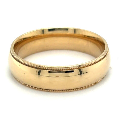6.2mm Wedding Band Ring 14k Yellow Gold 8.0g Size 10