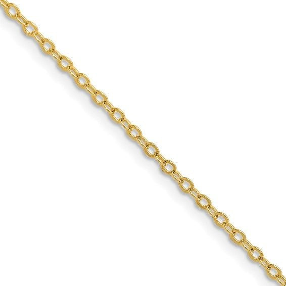 Chisel Gold-Tone Brass 1.70mm Plated 20 Inch Rolo Chain