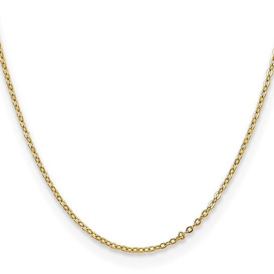 Chisel Gold-Tone Brass 1.70mm Plated 20 Inch Rolo Chain