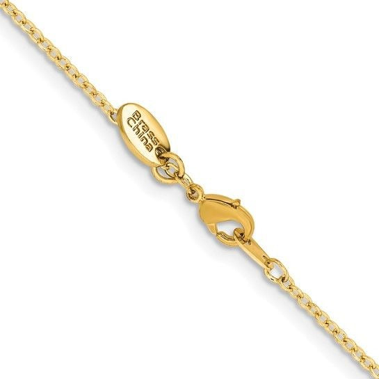Chisel Gold-Tone Brass 1.70mm Plated 20 Inch Rolo Chain