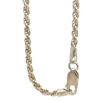 Amethyst Pendant with 30" Rope Necklace Sterling Silver 33.8g