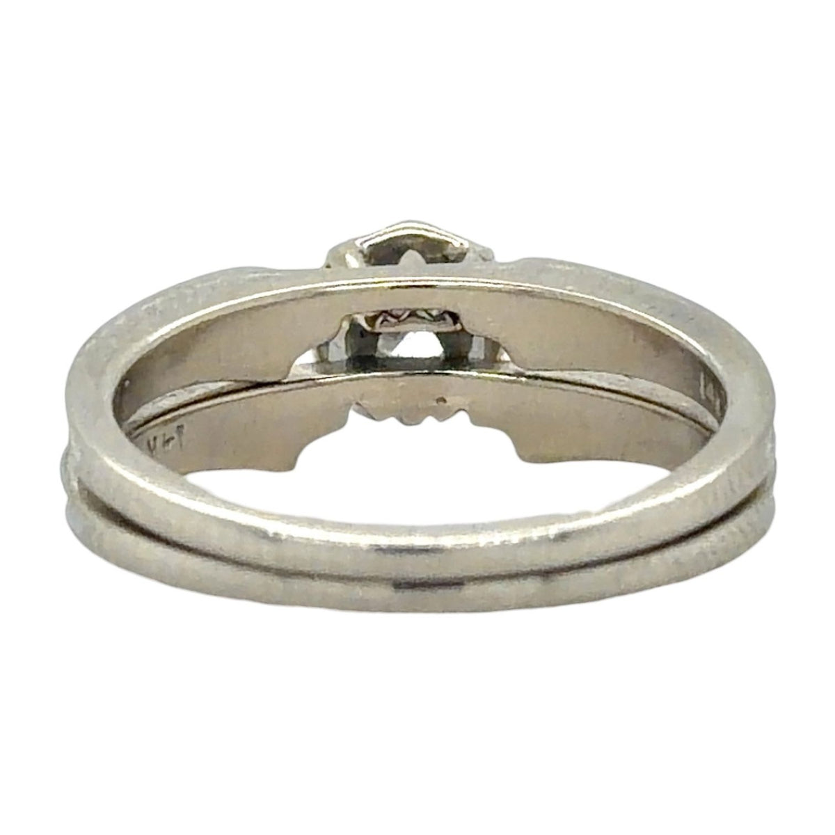 1/7ct Diamond Solitaire 14k White Gold Wedding Ring Set 3.9g Size 5.25