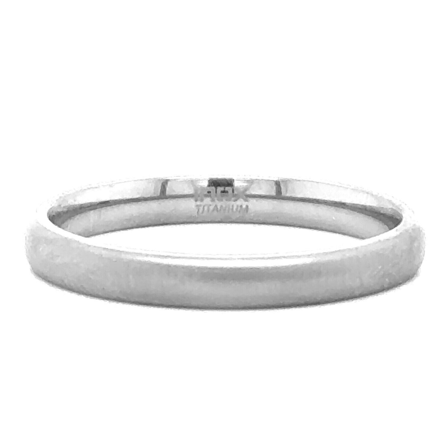 INOX Silver Tone Brushed Finish Titanium Classic 3mm Matte Band Ring Size 12