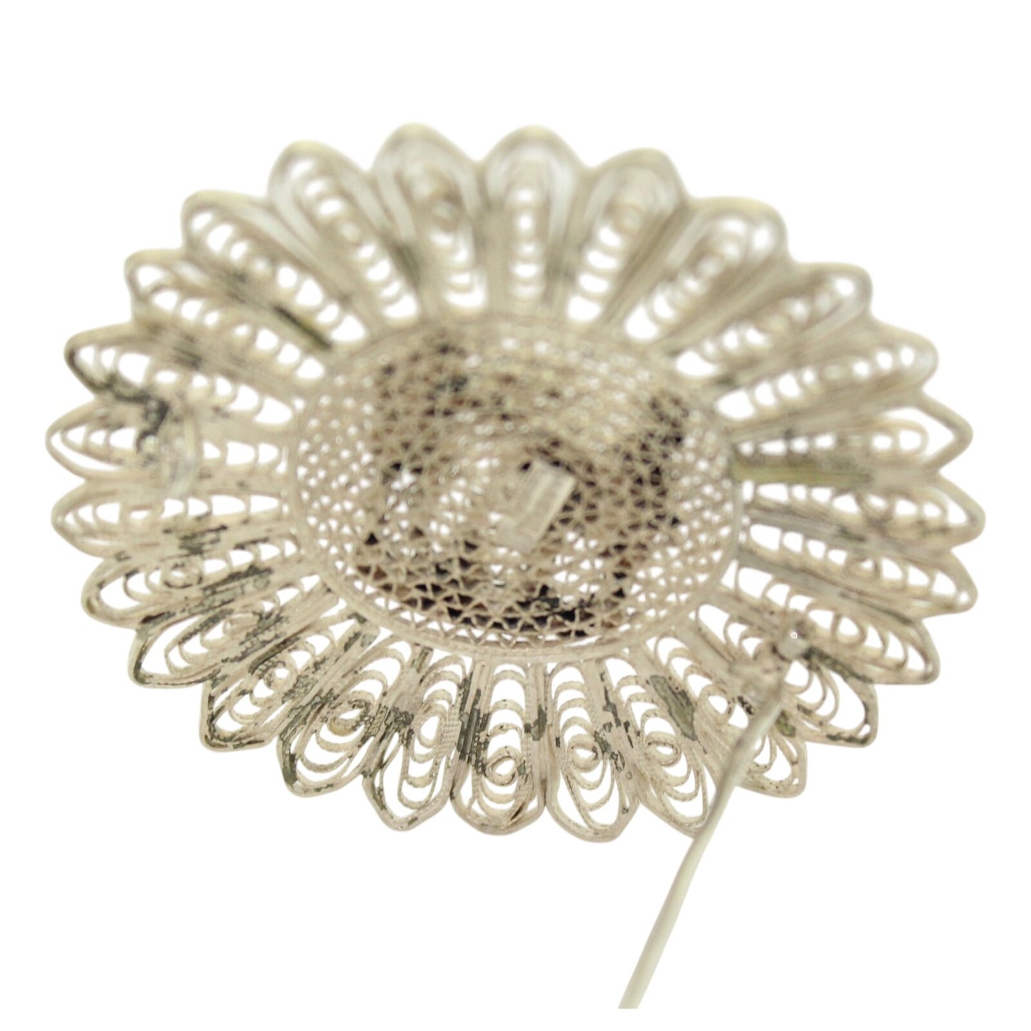 Sunburst Egyptian Motif Pin Solid .925 Sterling Silver 17.7g