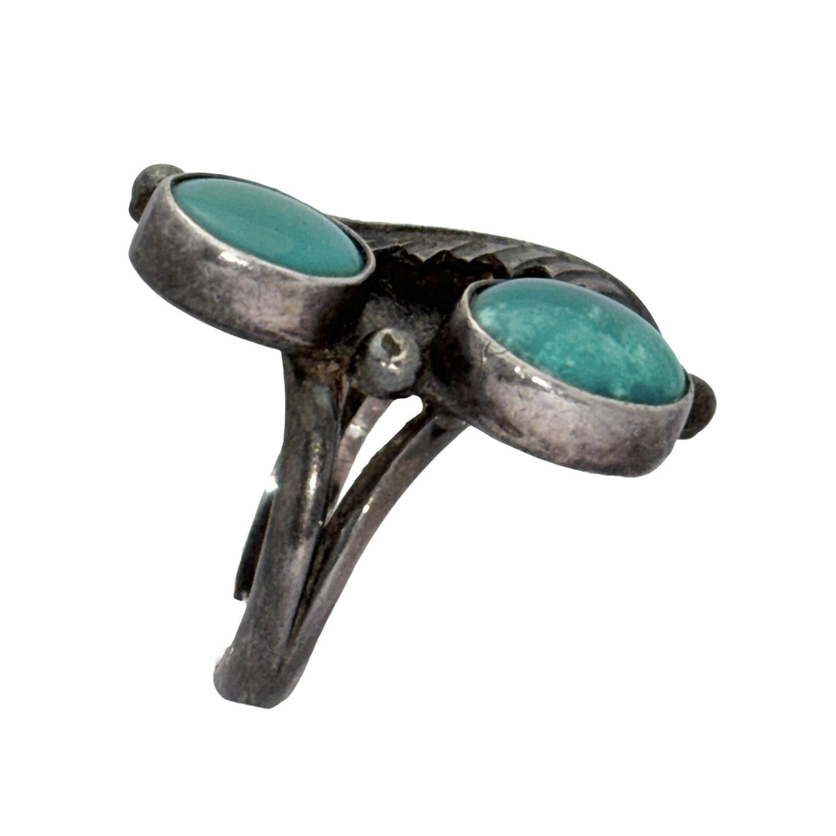 Vintage Southwestern Sterling Silver 925 Oval Gemstone  Ring Size 5.75