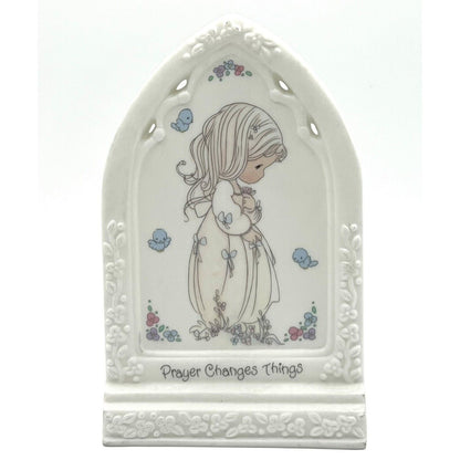 Precious Moments Prayer Changes Things Standing Plaque