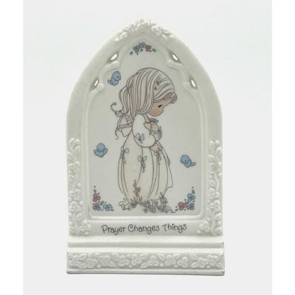 Precious Moments Prayer Changes Things Standing Plaque