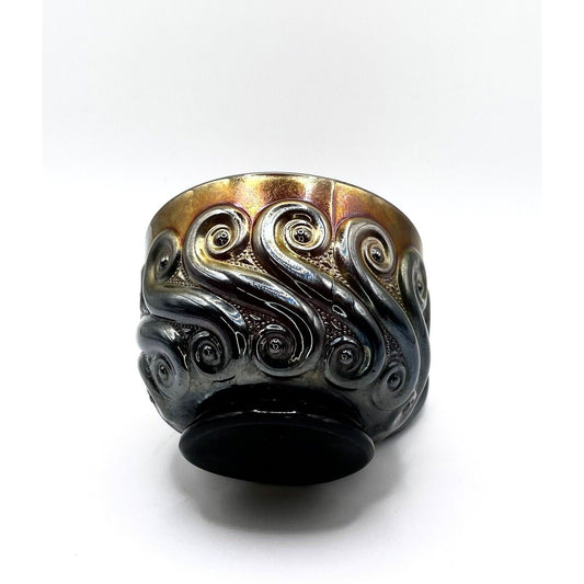 Vintage Carnival Glass Dugan “S-Repeat” Punch Cup In Amethyst