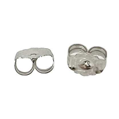 Set of 2 Real 14K White Gold Ultra-Lightweight Friction Earring Back 4.2 mm