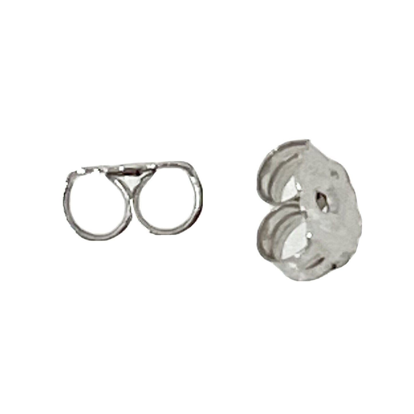 Set of 2 Real 14K White Gold Ultra-Lightweight Friction Earring Back 4.2 mm