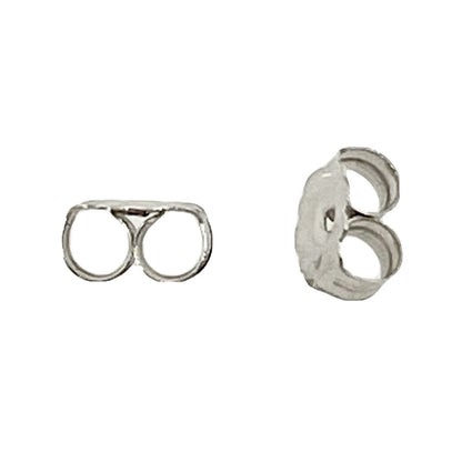 Set of 2 Real 14K White Gold Ultra-Lightweight Friction Earring Back 4.2 mm