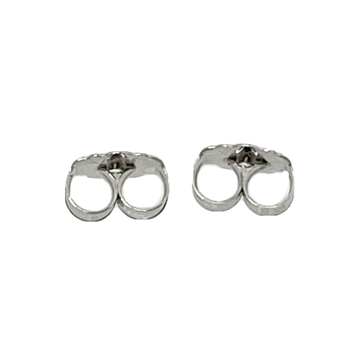 Set of 2 Real 14K White Gold Ultra-Lightweight Friction Earring Back 4.2 mm