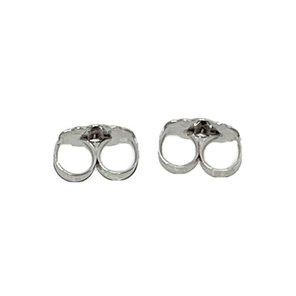 Set of 2 Real 14K White Gold Ultra-Lightweight Friction Earring Back 4.2 mm