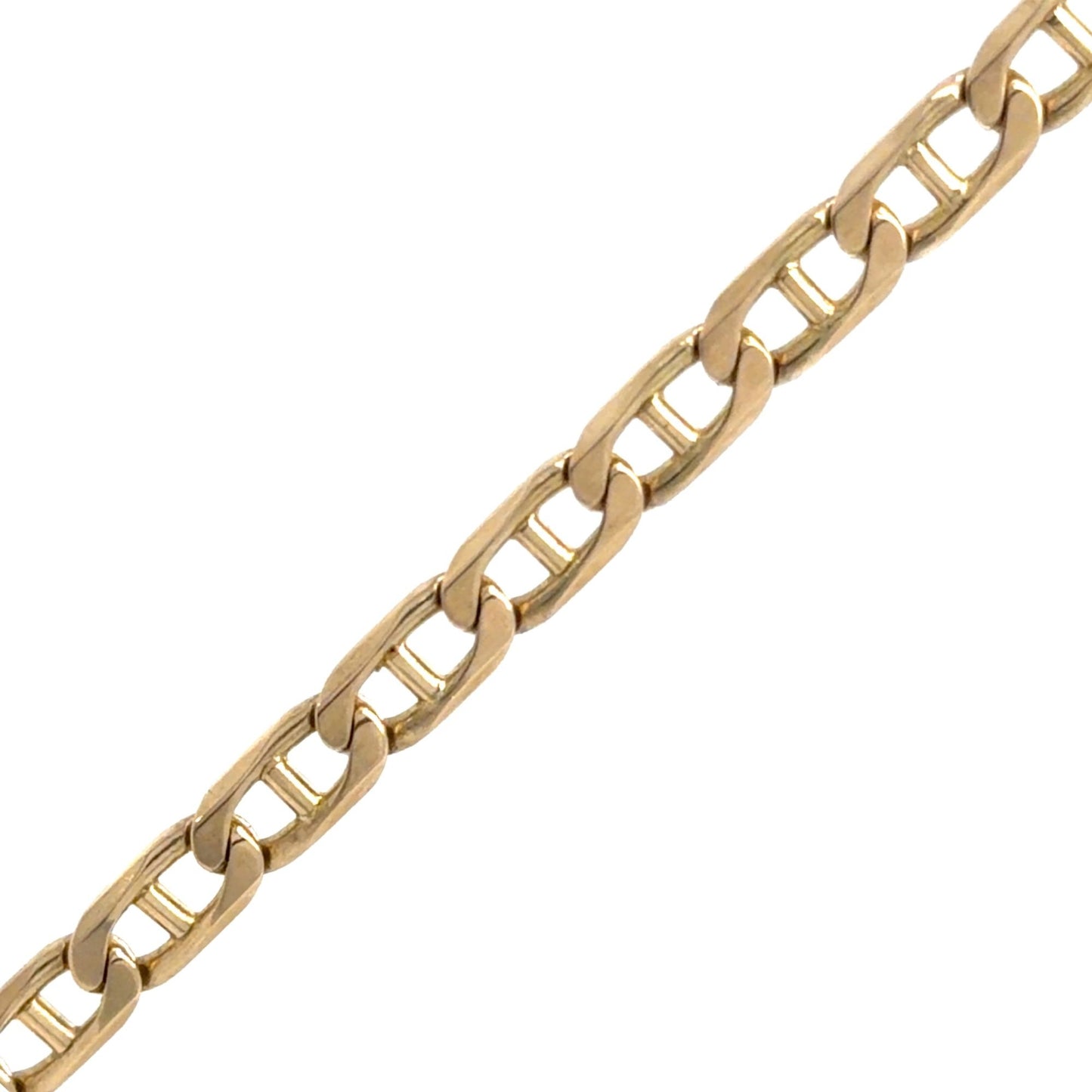 14k Yellow Gold 4mm Mariner Link 8.5" Bracelet 8.6g