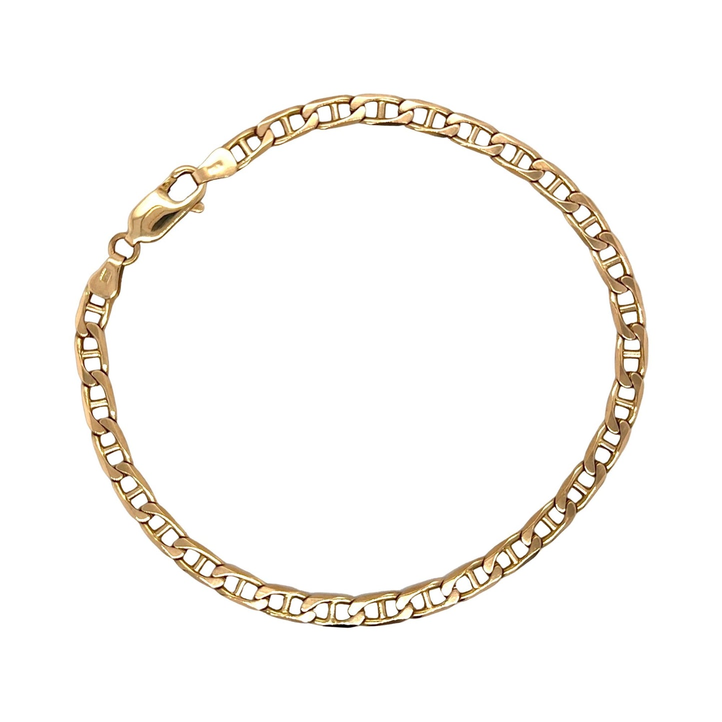 14k Yellow Gold 4mm Mariner Link 8.5" Bracelet 8.6g