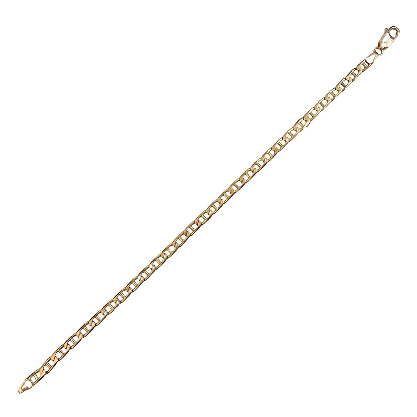 14k Yellow Gold 4mm Mariner Link 8.5" Bracelet 8.6g