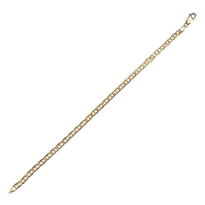 14k Yellow Gold 4mm Mariner Link 8.5" Bracelet 8.6g