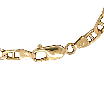 14k Yellow Gold 4mm Mariner Link 8.5" Bracelet 8.6g