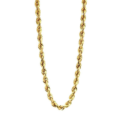 2.3mm 14K Yellow Gold Rope Chain Necklace 18 Inch 9.0g