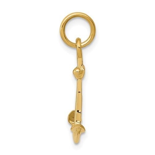14K Yellow Gold 3D Anchor Charm
