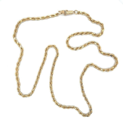 2.3mm Rope 18 Inch Chain Real Solid 14k Yellow Gold 12.1g