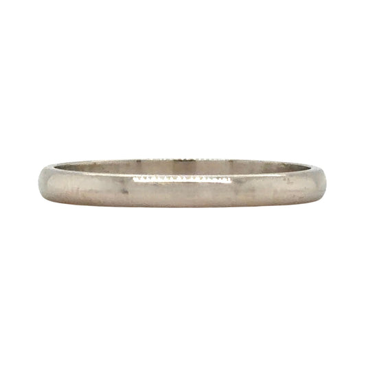 2mm 10k White Gold Wedding Band Ring 1.2g Size 6