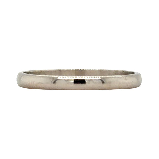 2mm 10k White Gold Wedding Band Ring 1.2g Size 6