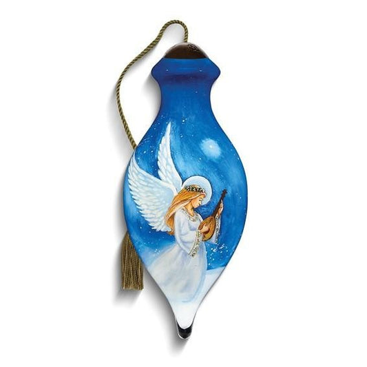 Ne'Qwa Art Angelic Melody by Hazel Lincoln Hand-painted Glass Ornament