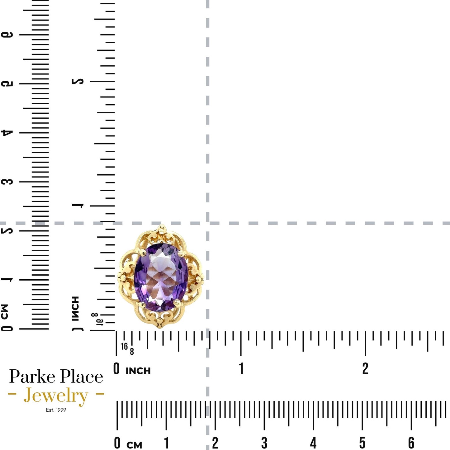 3ct Amethyst Solitaire 10k Yellow Gold Size 5.75 Ring 5.9g