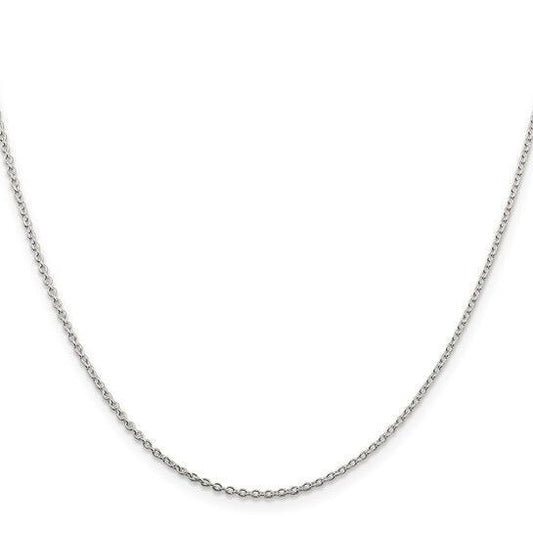 Sterling Silver 925 Cable Chain Necklace 20" Length 1.5mm