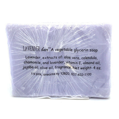 Lavender Bar Organic Vegetable Glycerin Soap With Aloe Vera & Oils 4 Oz By T S Pink