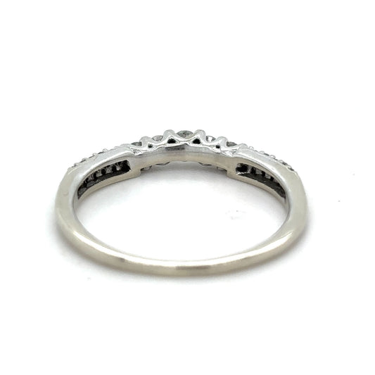 1/5ctw Diamond Curved Wedding Band Enhancer14k White Gold 1.6g Size 6.25