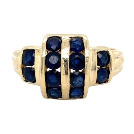 Sapphire 10k Yellow Gold Ring 2.9g Size 6.25
