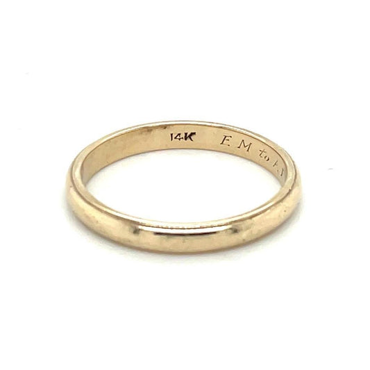 3mm Wedding Band Ring 14k Yellow Gold 3.5g Size 9.5