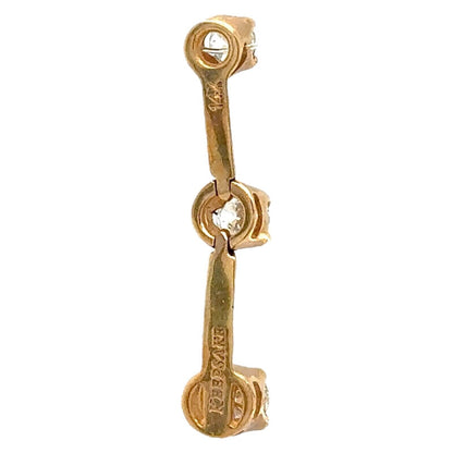 1/2ctw Diamond Three-Stone 14k Yellow Gold Pendant 1.3g