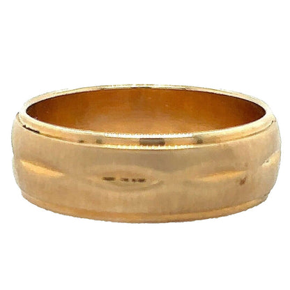 6.1mm Wedding Band Ring  14k Yellow Gold 4.3g Size 6.5