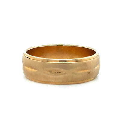 6.1mm Wedding Band Ring  14k Yellow Gold 4.3g Size 6.5