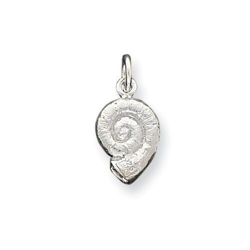 Sterling Silver Polished Shell Charm Pendant