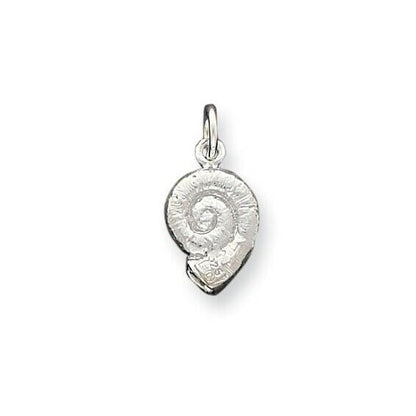 Sterling Silver Polished Shell Charm Pendant