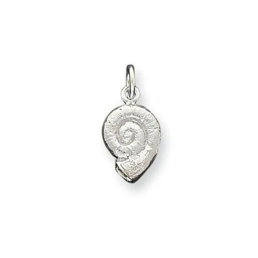 Sterling Silver Polished Shell Charm Pendant