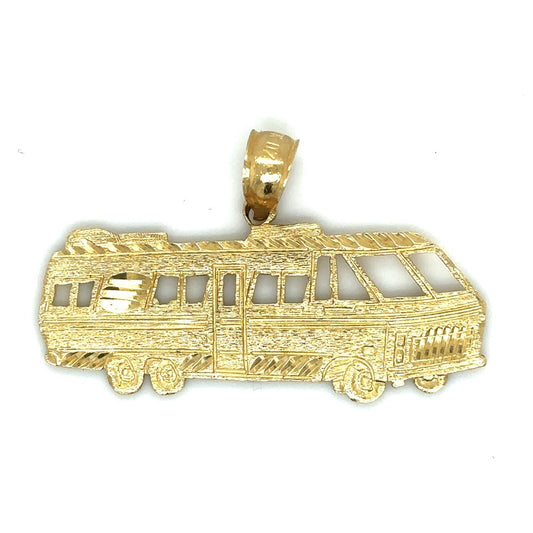 RV Motor Home Pendant 14K Yellow Gold 2.9g