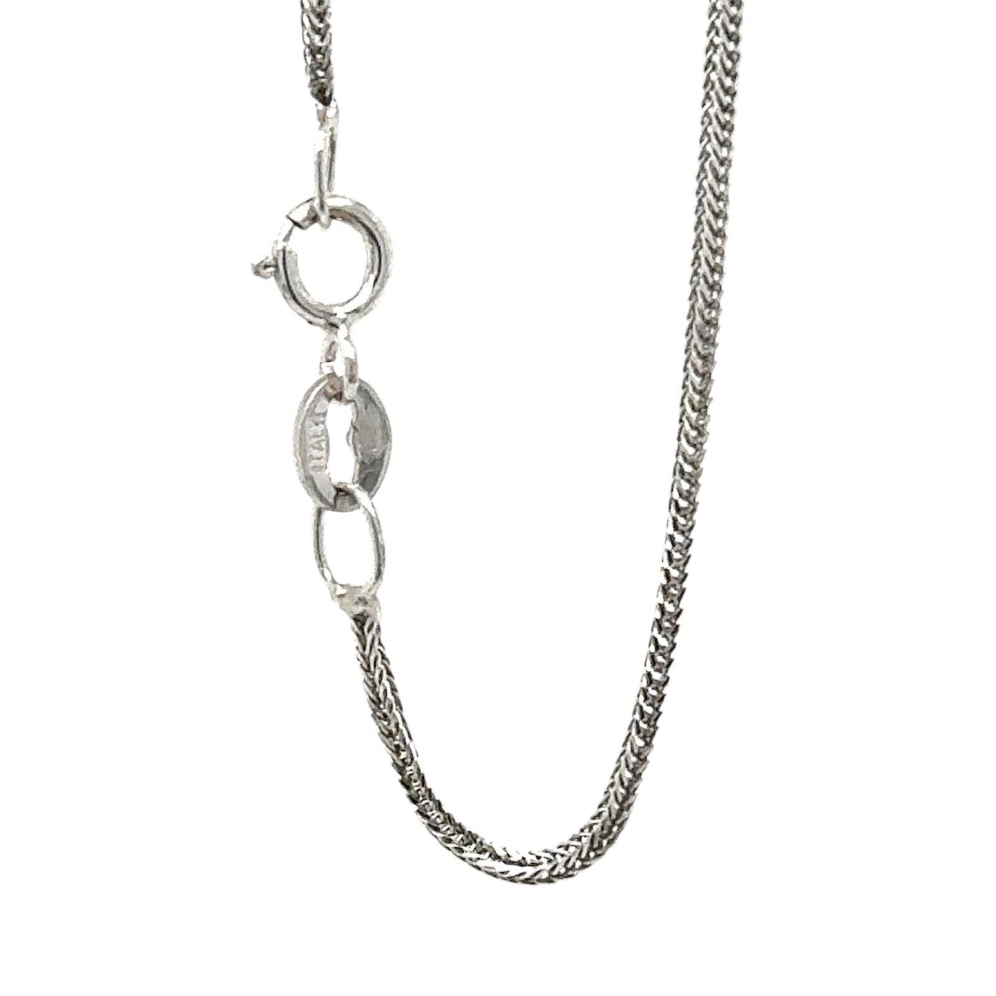 3/8ctw Diamond 14k White Gold Pendant 16" inch Necklace 0.9g
