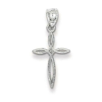 14k White Gold Passion Cross Charm