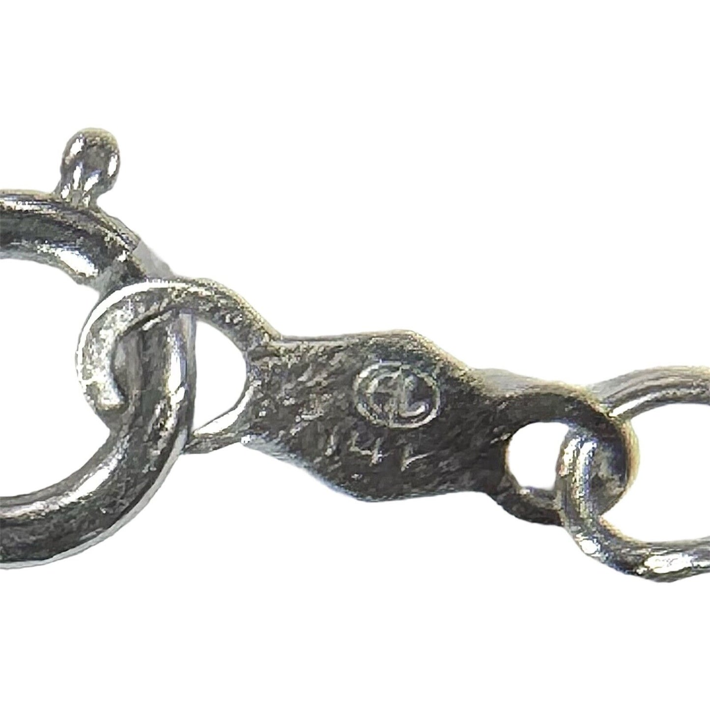 14k White Gold 1mm Rope 16" Chain 0.5g