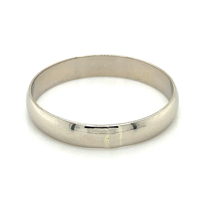 4mm Wedding Band Ring 14k White Gold 2.8g Size 12.25
