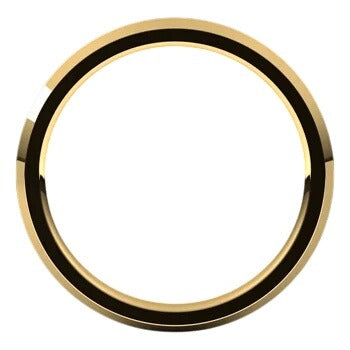 10K Yellow Gold 2mm Knife Edge Band Ring Size 7