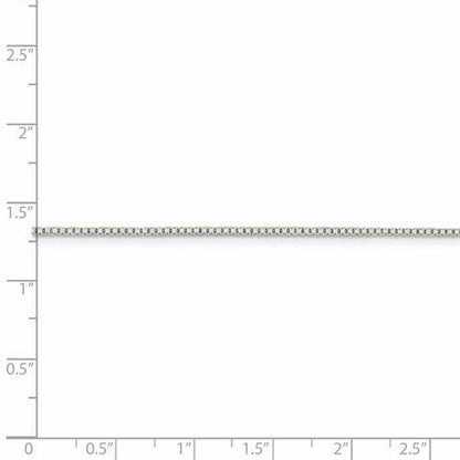 Sterling Silver  1.1mm Box Chain Necklace 18" With 2" Extension