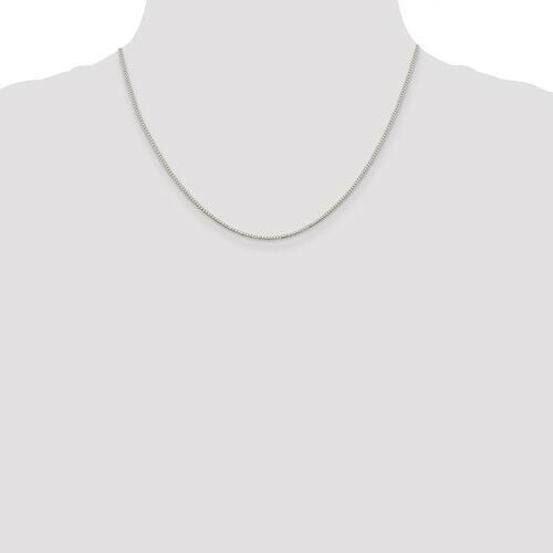 Sterling Silver  1.1mm Box Chain Necklace 18" With 2" Extension