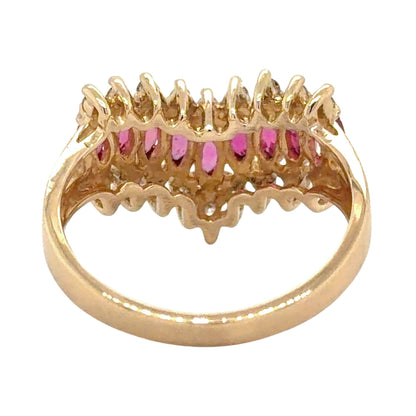 1/2ctw Ruby & Diamond 14k Yellow Gold Ring 3.7g Size 6.25