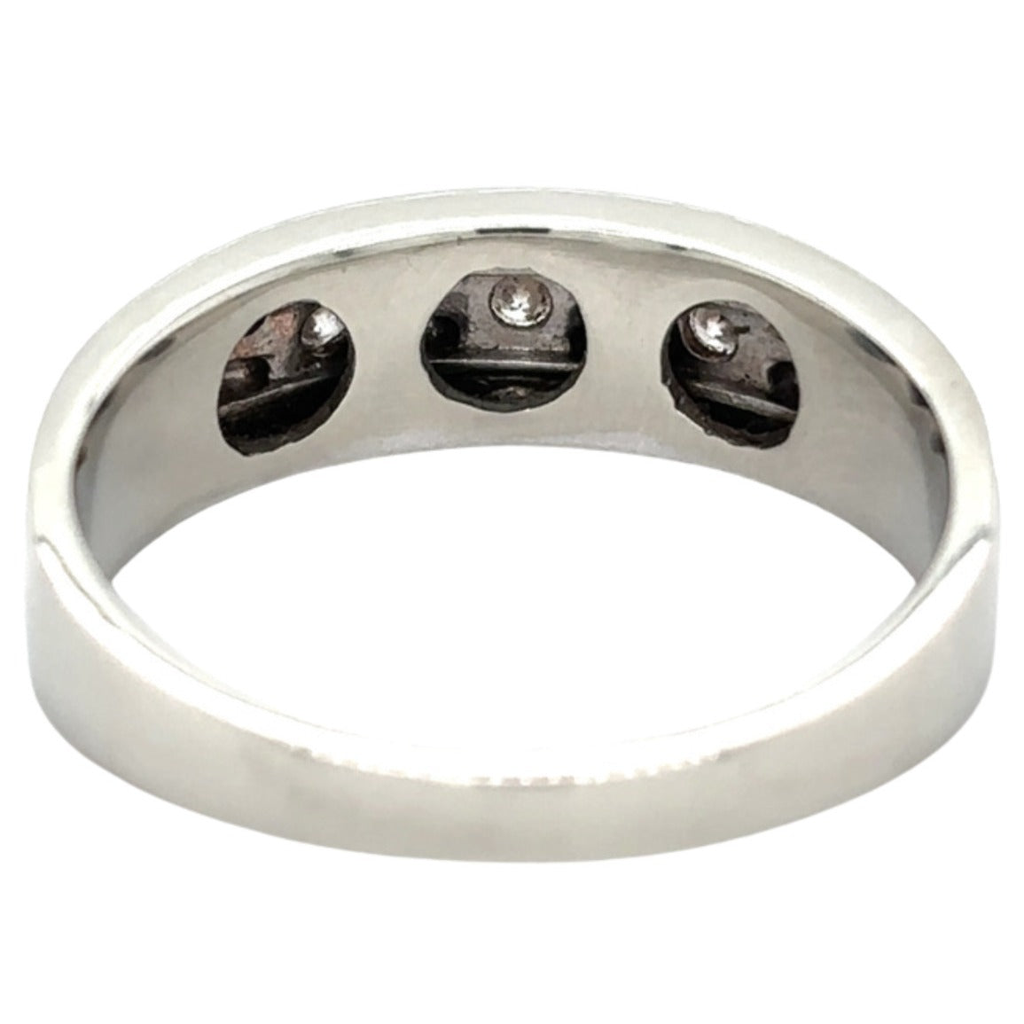10k Two-Tone White & Rose Gold 1/7ctw Diamond Size 10 Ring 4.7g